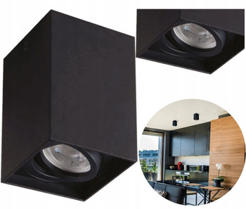 Kanlux Lampa Sufitowa LED Oprawa Ruchoma Tuba Spot GORD 10W GU10 Czarna