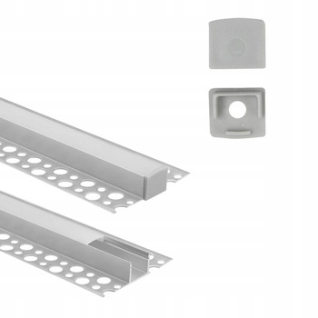 Profil Natynkowy do LED Wpuszczany do Płyt Karton/Gips Linie Świetlne 1m