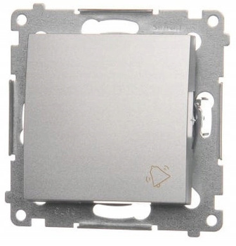 SIMON 54 Przycisk Dzwonkowy Dzwonek SREBRNY