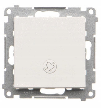 Simon 55 Przycisk Dzwonek Podświetlenie LED Biały