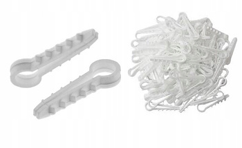 Uchwyt szybkiego montażu Biały USMO-8 do Kabli Przewodów Okrągłych 100 szt.