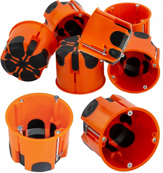 Puszka Instalacyjna Wiatroszczelna Głęboka z wkrętami 60mm 110szt.