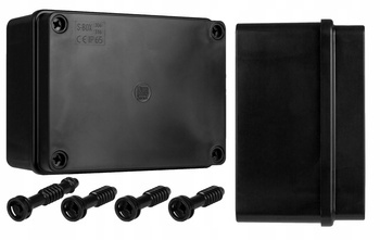 Puszka Instalacyjna Natynkowa Hermetyczna Czarna UV 150x110x70