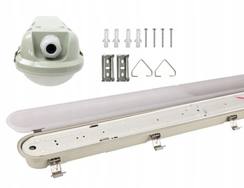 Hermetyczna Lampa LED Oprawa Oświetleniowa 40W IP65 Neutralna 4000K 5200lm