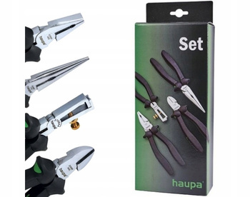 Haupa Zestaw Komplet Szczypiec 4 elementy Black