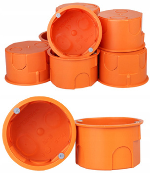 Puszka Podtynkowa Płytka krótka z wkrętami PK60 10 sztuk