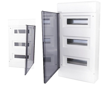 Rozdzielnica Natynkowa Skrzynka z Listwami i Drzwiczkami 3x12 Biała SRN-36