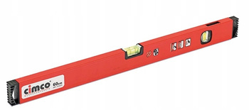 CIMCO Poziomica Poziomnica Aluminiowa Dual-VIEV Czerwona 400x20x50mm