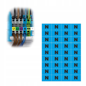 Znak Samoprzylepny Oznaczenie N Naklejka 36 Szt