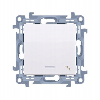 SIMON 10 Łącznik schodowy podświetlany BIAŁY