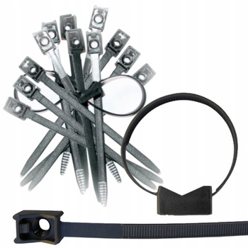 Uchwyt Paskowy Uniwersalny Do Kabli Czarny 100szt