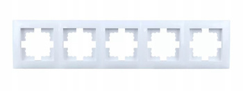 WESA Ramka Pięciokrotna Pozioma Pionowa do gniazdka Biała