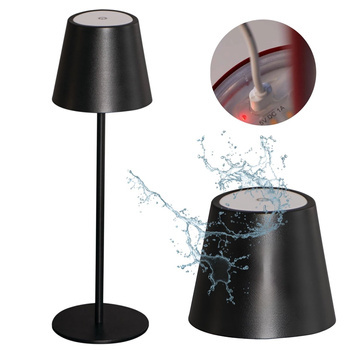 Lampka Stołowa Bezprzewodowa INITA LED IP54 Czarna  165lm 3000K