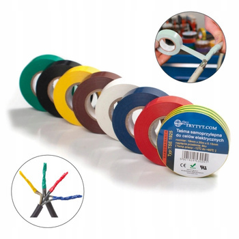 8 Sztuk Taśma Izolacyjna Mocna Izolacja 19 mm 20M