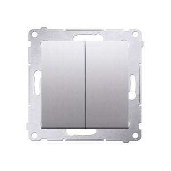 KONTAKT SIMON 54 Łącznik podwójny seryjny SREBRNY