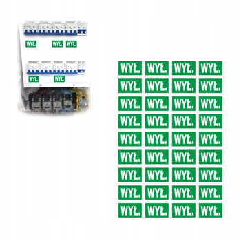 Znacznik Samoprzylepny Znak WYŁĄCZ Naklejka 36 Szt