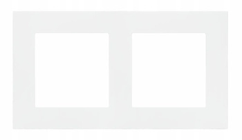 Simon 55 Ramka LINE Podwójna 2-Krotna Uniwersalna Pion Poziom Biała MAT