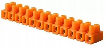 Listwa Zaciskowa Kostka Złączka 12 torowa 25 mm2 Pomarańczowa