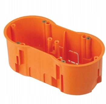 Puszka podtynkowa głęboka PK60 podwójna pomarańczowa