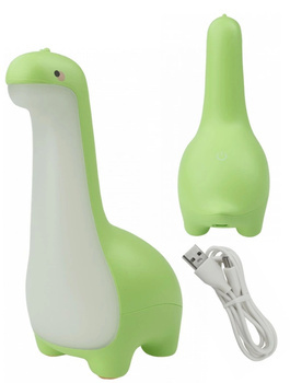 Lampka Nocna LED Dinozaur dla dzieci Bezprzewodowa Biała Ciepła Kabel USB