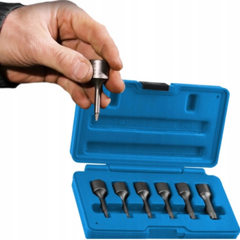 HOEGERT Wykrętaki Nasadki Do Zerwanych Szpilek Śrub 2 - 10 mm 6 szt