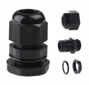Dławica kablowa Dławnik Kablowy z Gwintem PG-13,5B 10 - 12 mm Czarny IP68