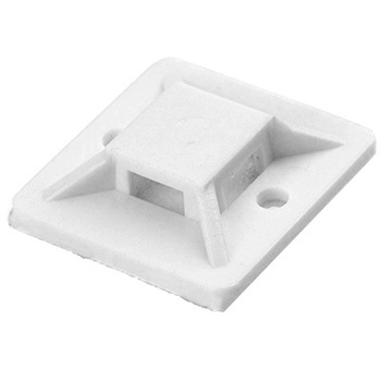 Uchwyt Opaski Zaciskowej Kablowej na Taśmę 20x20 mm Biały 50 szt.