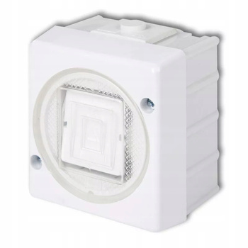 KARLIK SENIOR Łącznik pojedynczy natynkowy Hermetyczny BIAŁY