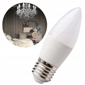 Żarówka LED Ledowa Świeczka 3W E27 Barwa Biała Ciepła 3000K