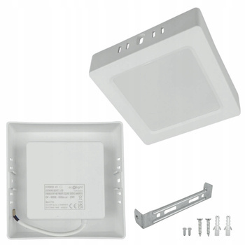 Oprawa Natynkowa Oświetleniowa LED Kwadratowa 12x12 cm 6W 4000K + Zasilacz