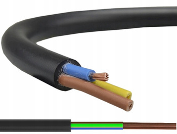 Przewód OMY 3x1 linka elastyczna 300V CZARNA