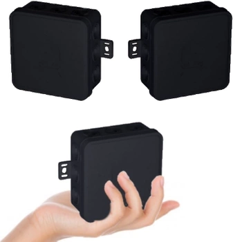 VIPLAST Puszka Natynkowa Hermetyczna Na Klik IP54 75x75x41mm Czarna 3szt