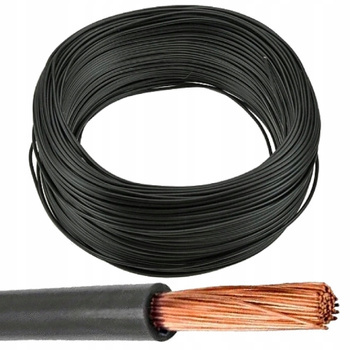 Przewód Kabel z linką giętką LgY 1x0,75 300/500V Czarny 1m