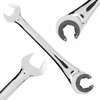 HOEGERT Klucz Płaski Półotwarty Z Grzechotką 10 mm