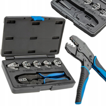 Szczypce Zaciskarka Do Zaciskania Konektorów Wymienne Szczęki Matryce 6szt