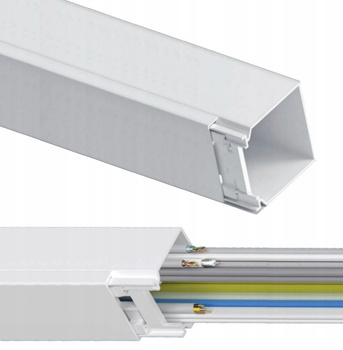 AKS Listwa Korytko Kanał Kablowy Elektroinstalacyjny 60x60mm 2m Biała