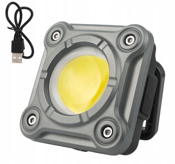 Lampa Warsztatowa Akumulatorowa LED COB 15W 1000lm 6000K Biała Zimna