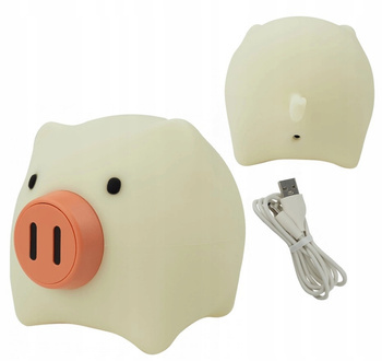 Lampka Nocna LED Świnka Bezprzewodowa dla Dzieci Regulacja CCT Kabel USB