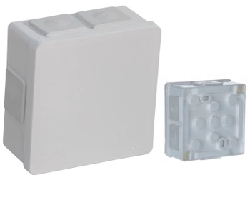 Viplast Puszka Hermetyczna Natynkowa 6-Wlotowa 86x86x40 mm Biała 1szt