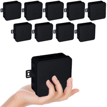 Puszka Natynkowa Hermetyczna 75x75 Czarna 10 Sztuk