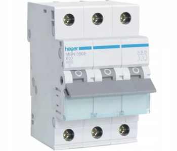 HAGER Wyłącznik nadprądowy Bezpiecznik 3P B 50A