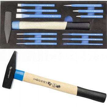 HOEGERT Zestaw Narzędzi Przecinak Punktak Wybijak