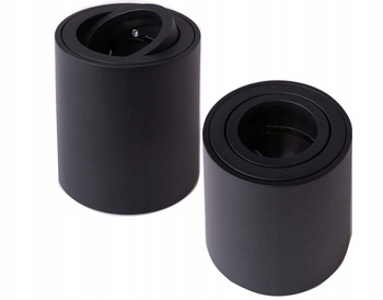 Oprawa Halogenowa Sufitowa Natynkowa Okrągła Czarna Gwint GU10