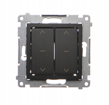 SIMON 54 Włącznik Żaluzjowy Podwójny 2x CZARNY MAT