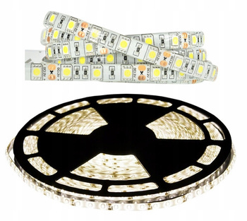 Taśma LED Pasek 300 72W 12V IP63 Biała Zimna 6500K do Łazienki 5m