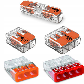 25x WAGO Szybkozłączka Zestaw Złączki 1x 2x 3x 4x