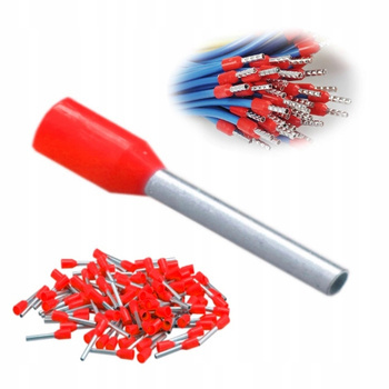 Tulejki Izolowane do Przewodów 12mm 1mm2 100 Sztuk
