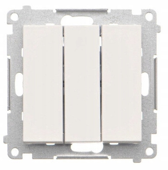 Simon 55 Włącznik Łącznik Potrójny Biały MAT 16AX