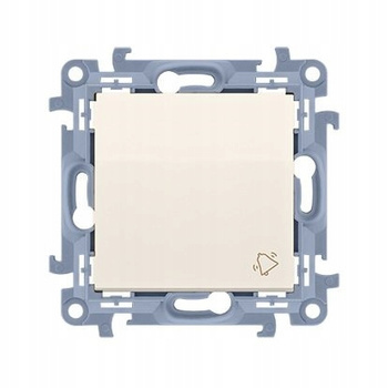 SIMON 10 Przycisk dzwonek KREMOWY