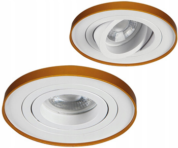 Kanlux Oczko Sufitowe LED Pierścień Dekoracyjny Ruchomy 10W GU10 Biała